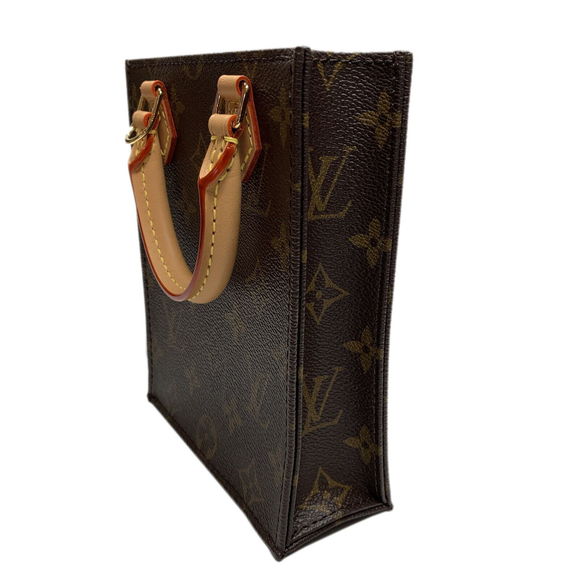 LOUIS VUITTON Petit Sac Plat Shoulder Handbag M442 Monogram Canvas - Picture 3 of 12